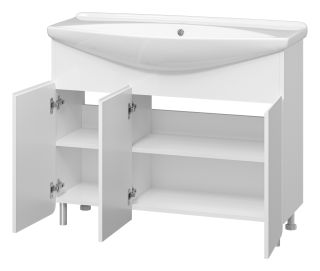 Напольная тумба под раковину Misty Чегет 105см белый